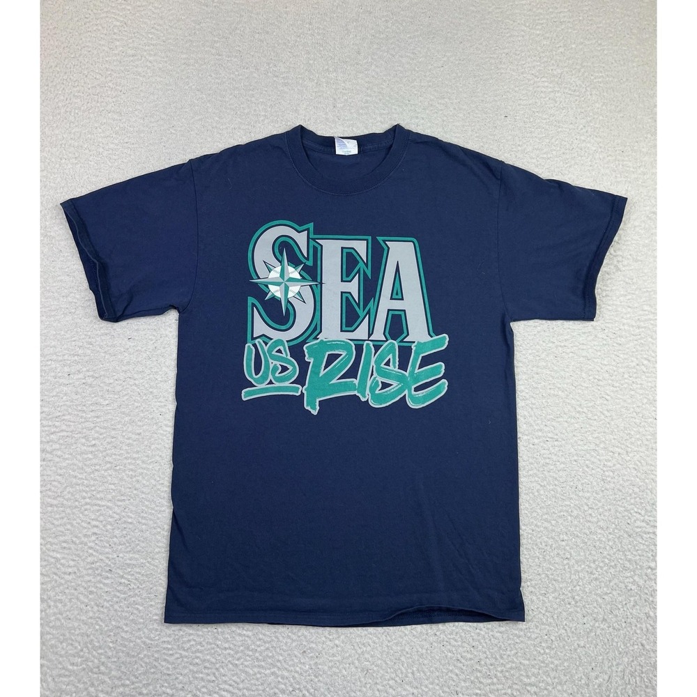 Seattle‎ Mariners Shirt Mens Medium Blue MLB Baseball SEA US RISE Port & Company